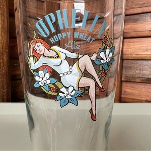 Ophelia Hoppy Wheat Ale Glass - Colorado Breckenridge brewery. Swifty Alert ❤️